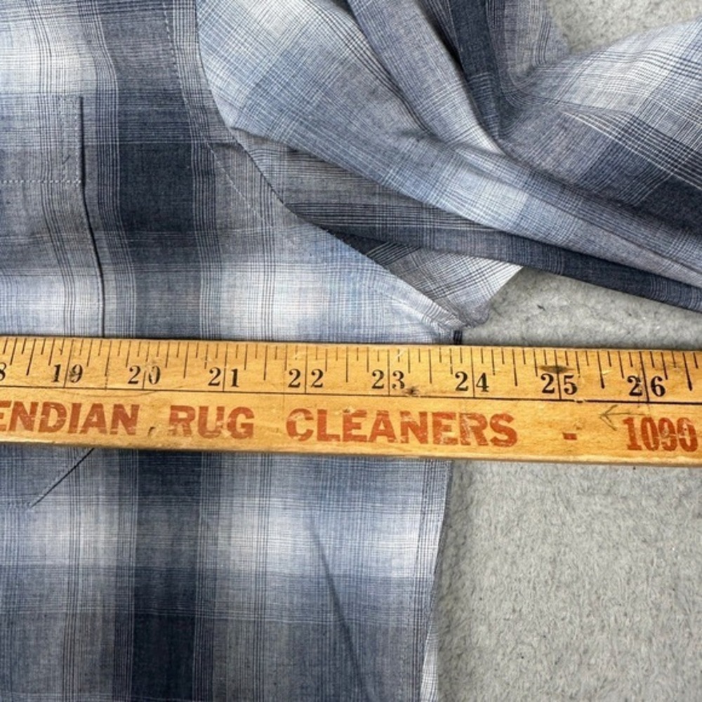 NEW Joseph Abboud Shirt Mens XL Blue Grey Plaid Button Up Casual Long Sleeve - Picture 6 of 6